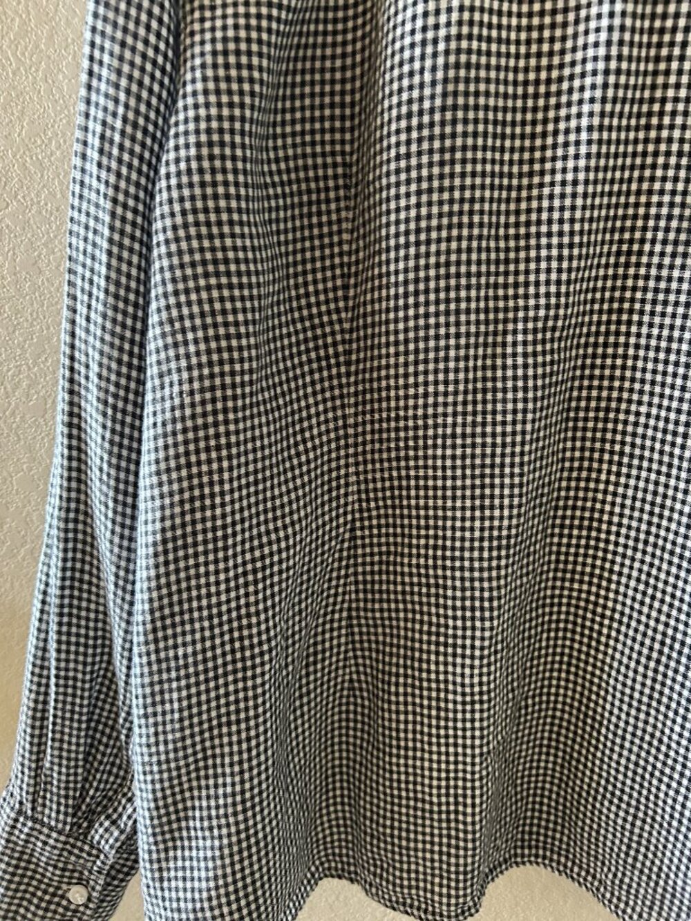 J. Crew Slim-fit Baird McNutt Irish linen shirt black/white checked Size 22/3X - Picture 6 of 10